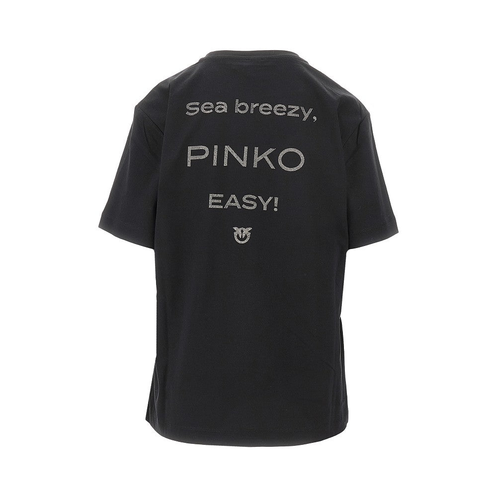 PINKO XS jersey t-shirt with embroidered logo