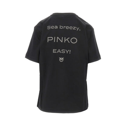 PINKO XS jersey t-shirt with embroidered logo