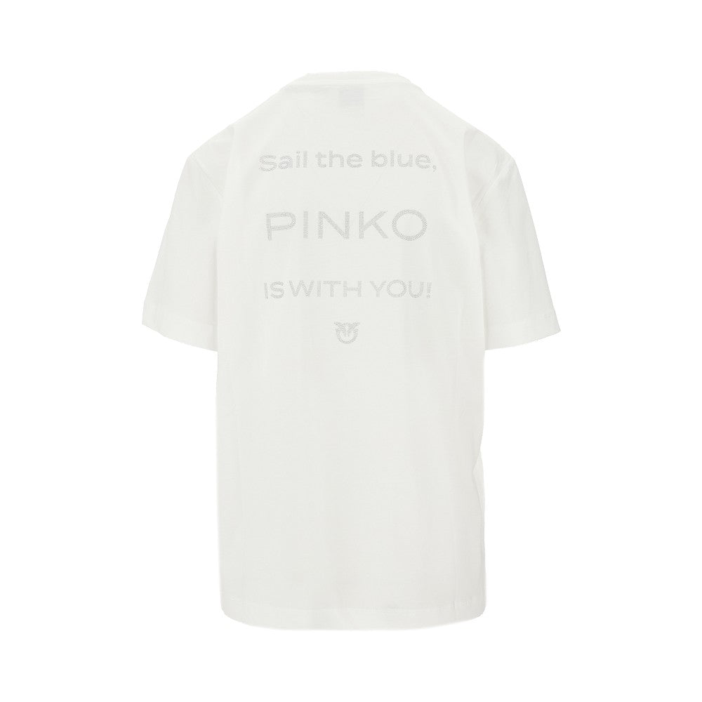 PINKO XS jersey t-shirt with embroidered logo