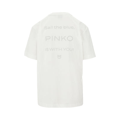 PINKO XS jersey t-shirt with embroidered logo