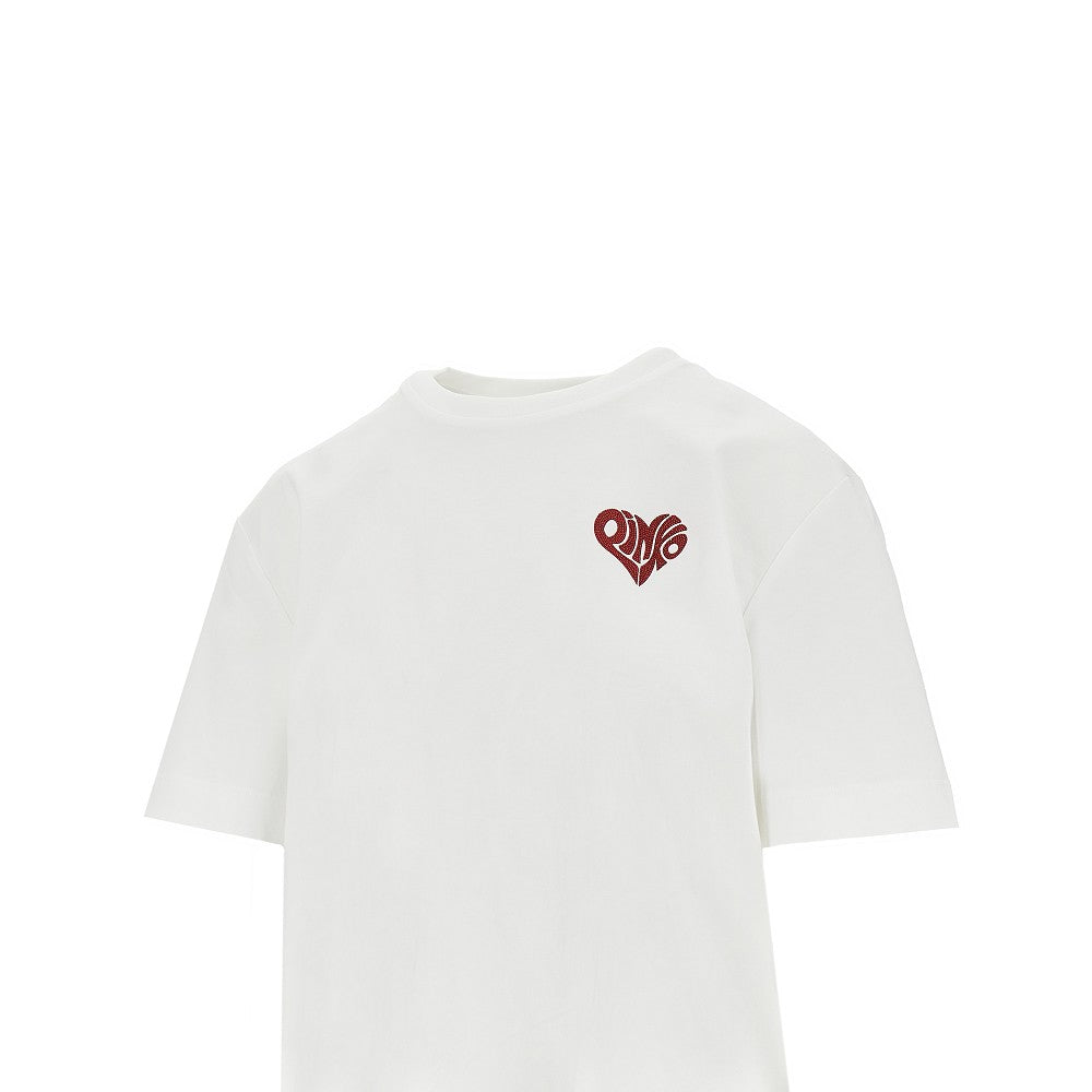 PINKO XS strass amore print t-shirt
