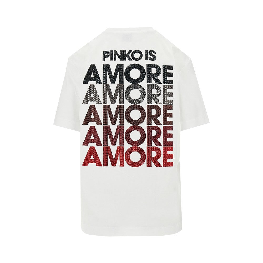 strass amore print t-shirt