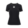 love birds embroidery ribbed t-shirt