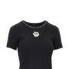 love birds embroidery ribbed t-shirt