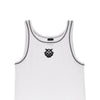 love birds embroidery ribbed tank top