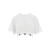 cropped t-shirt with texan details