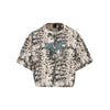 animalier print cropped t-shirt
