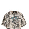 animalier print cropped t-shirt