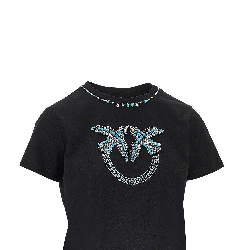 beaded love birds t-shirt