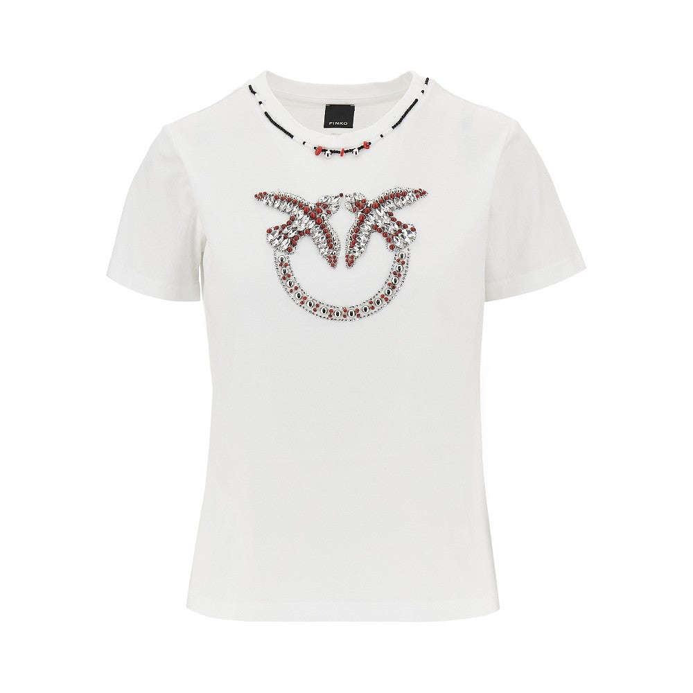 beaded love birds t-shirt