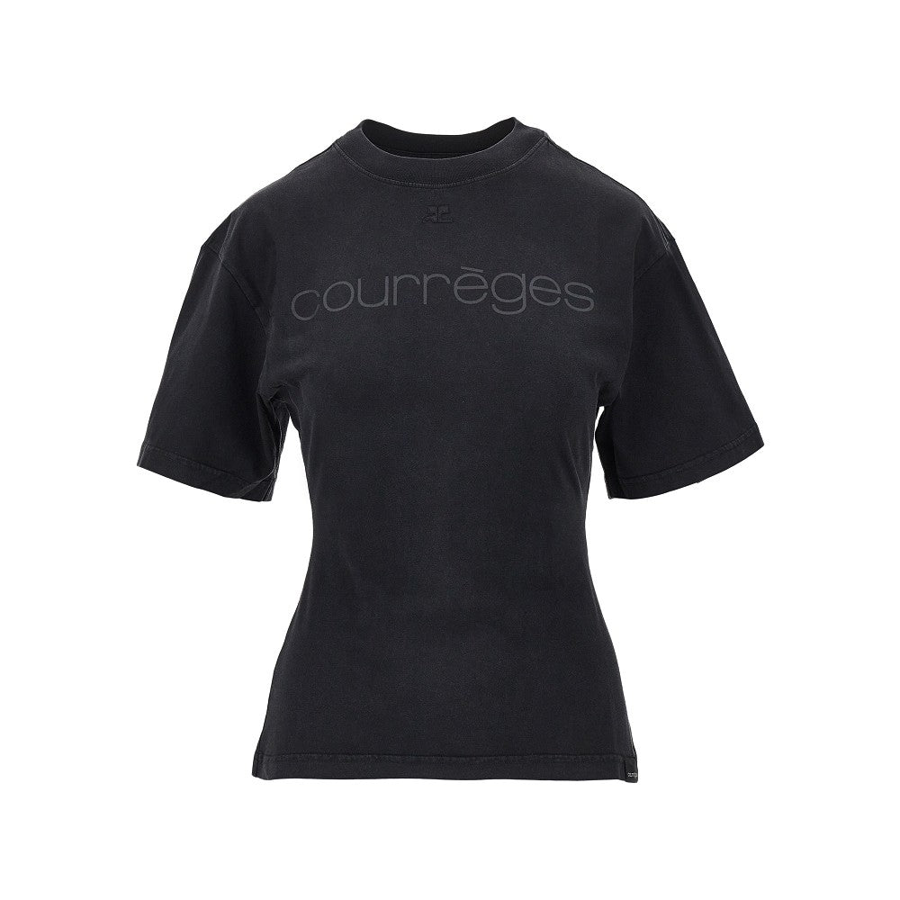 logo print fitted t-shirt