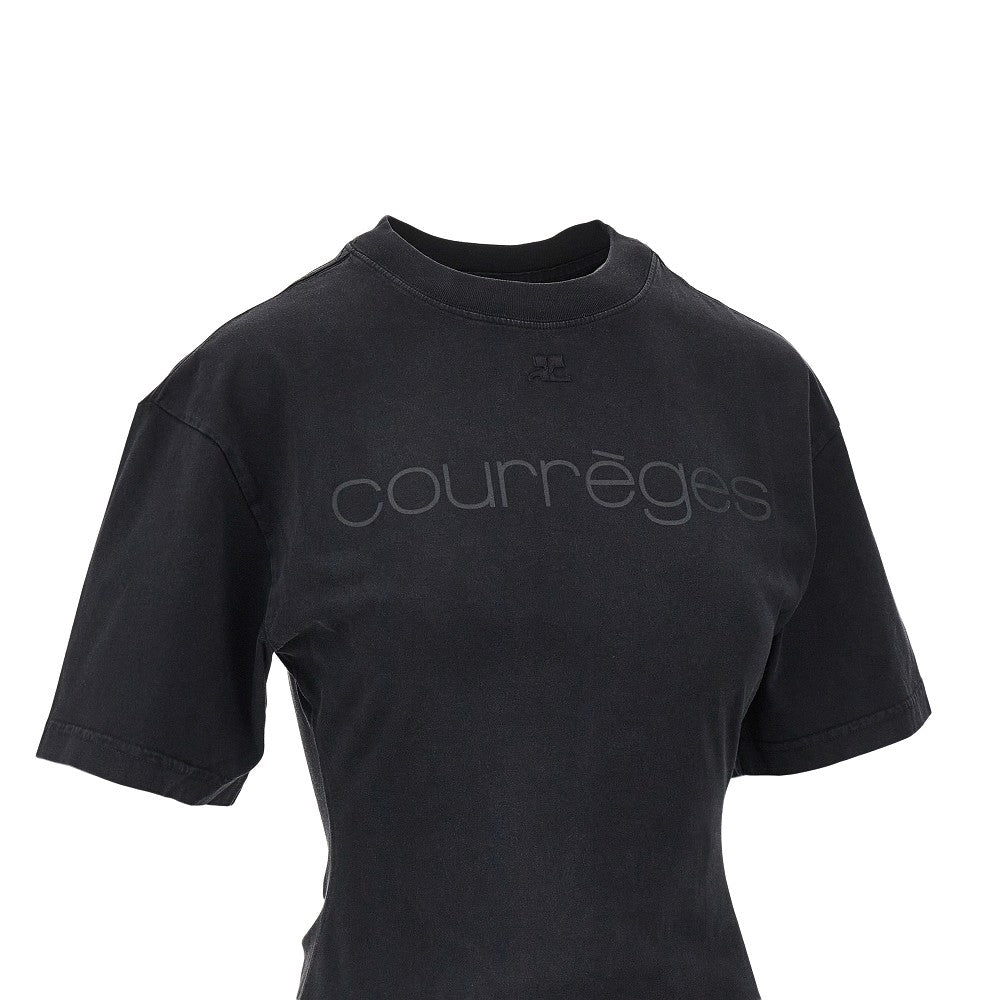 logo print fitted t-shirt