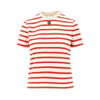 striped t-shirt with logo detail