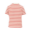striped t-shirt with logo detail