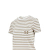 monogram embroidery striped t-shirt