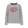 printed jersey t-shirt with striped motif