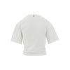 cropped t-shirt with piercing detail
