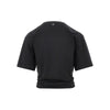 cropped t-shirt with piercing detail