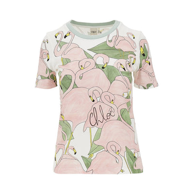 flamingo print baby fit t-shirt