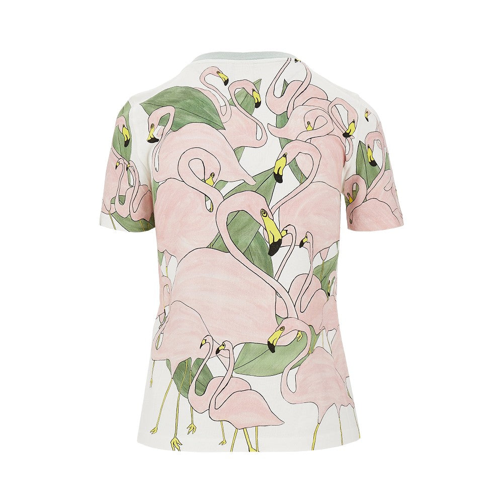 flamingo print baby fit t-shirt