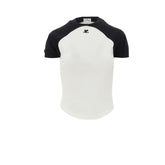 COURREGES M circle contrast t-shirt