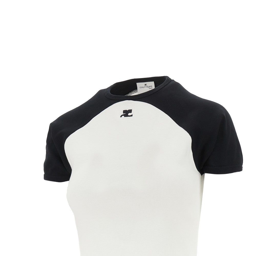 COURREGES M circle contrast t-shirt