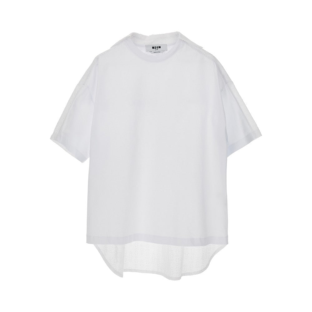 MSGM XS jersey and broderie anglaise t-shirt