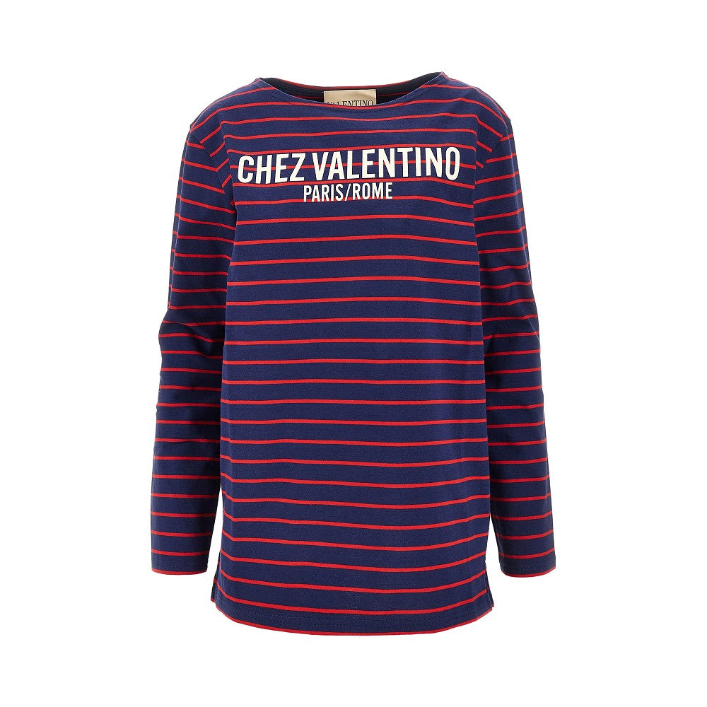 VALENTINO XS chez valentino striped t-shirt