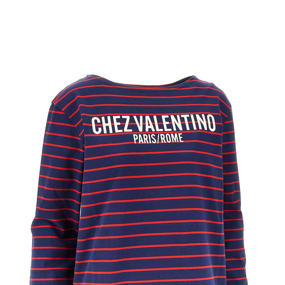VALENTINO XS chez valentino striped t-shirt