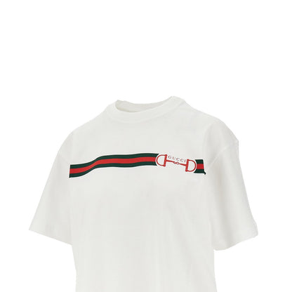 GUCCI XS web and horsebit print t-shirt