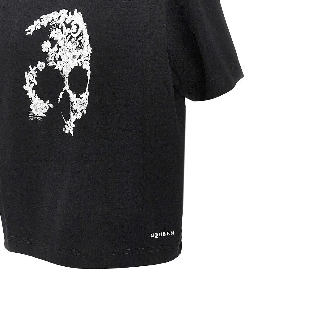 ALEXANDER MCQUEEN 38 lace skull t-shirt