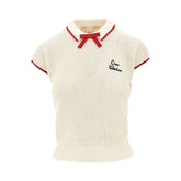 VALENTINO S chez valentino embroidery knitted top