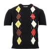knitted top with diamonds motif