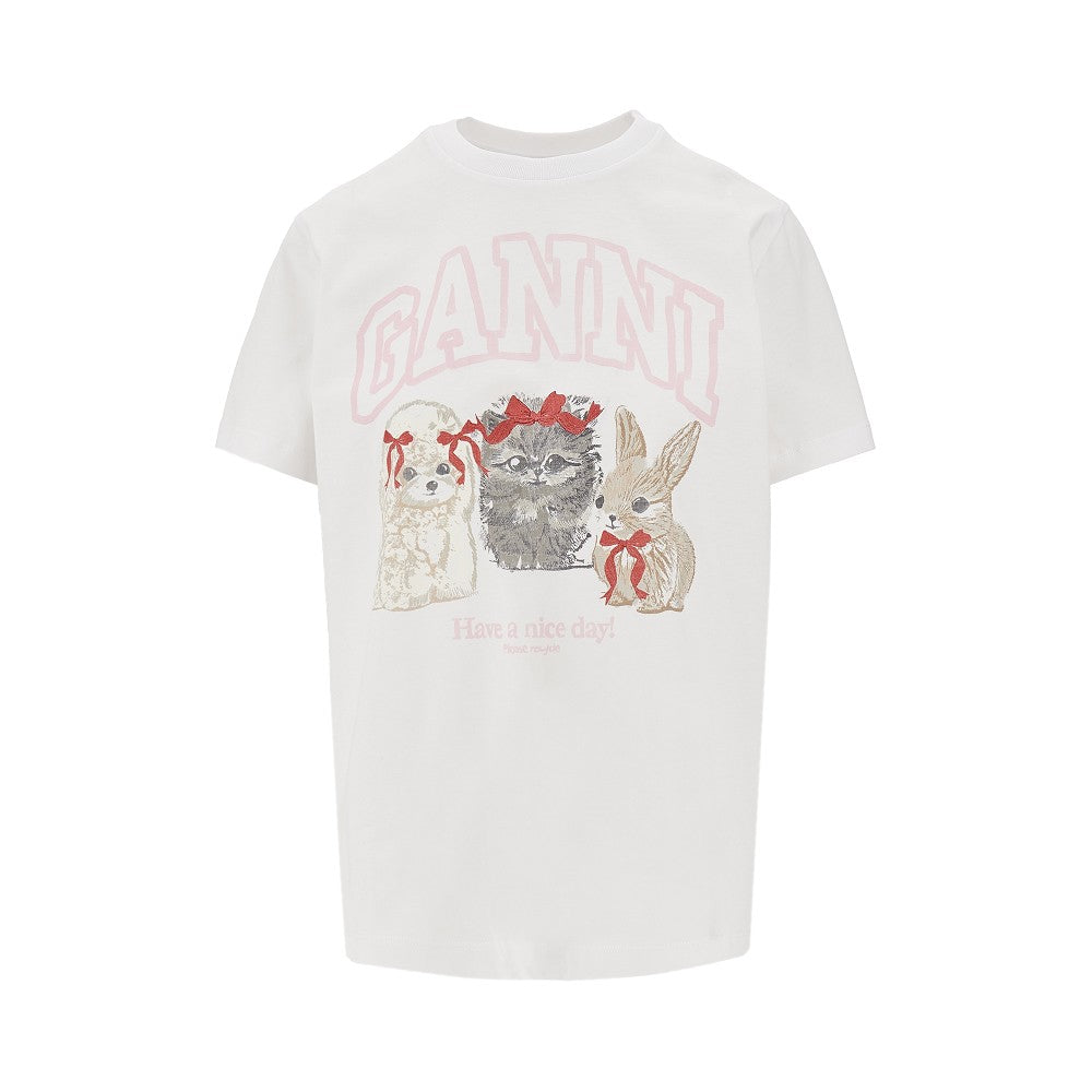 GANNI XS animals print t-shirt