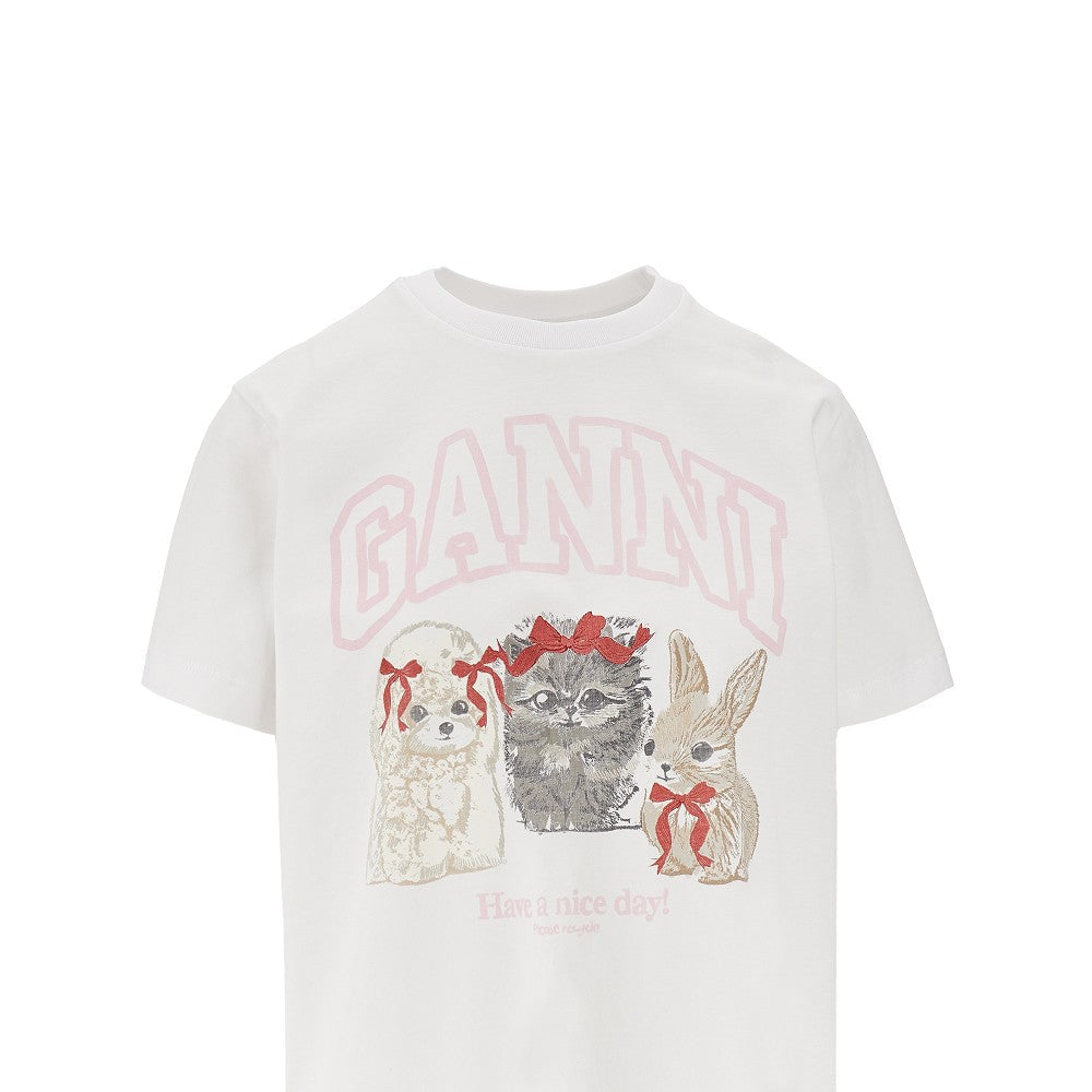GANNI XS animals print t-shirt