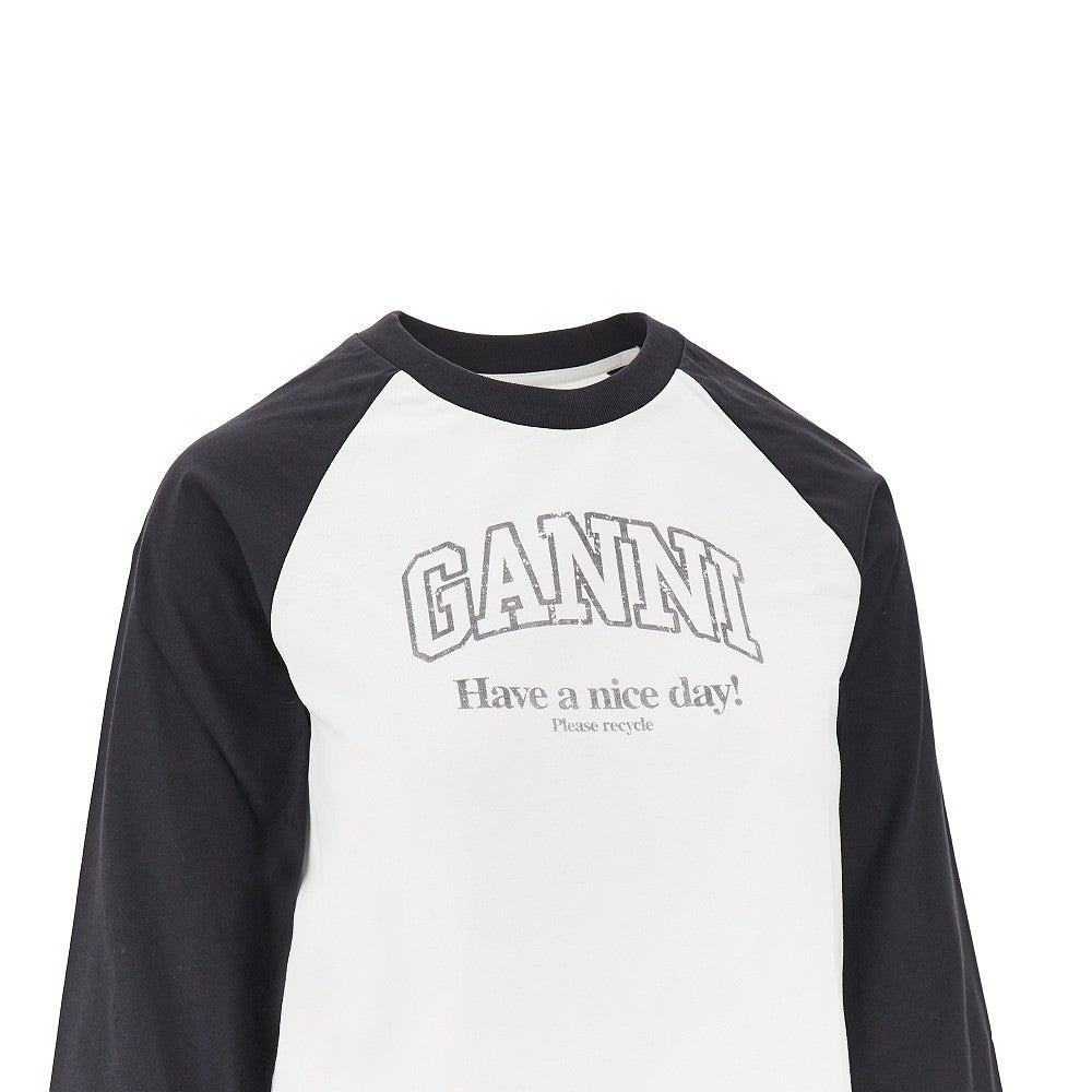GANNI XS raglan sleeves slim fit t-shirt