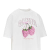 cotton t-shirt with raspberries print