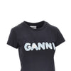 cotton t-shirt with logo embroidery