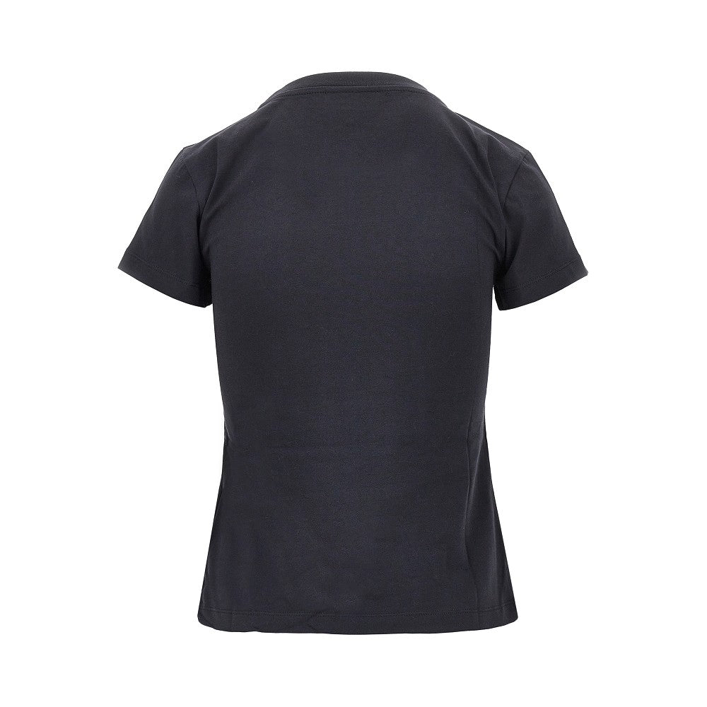 cotton t-shirt with logo embroidery