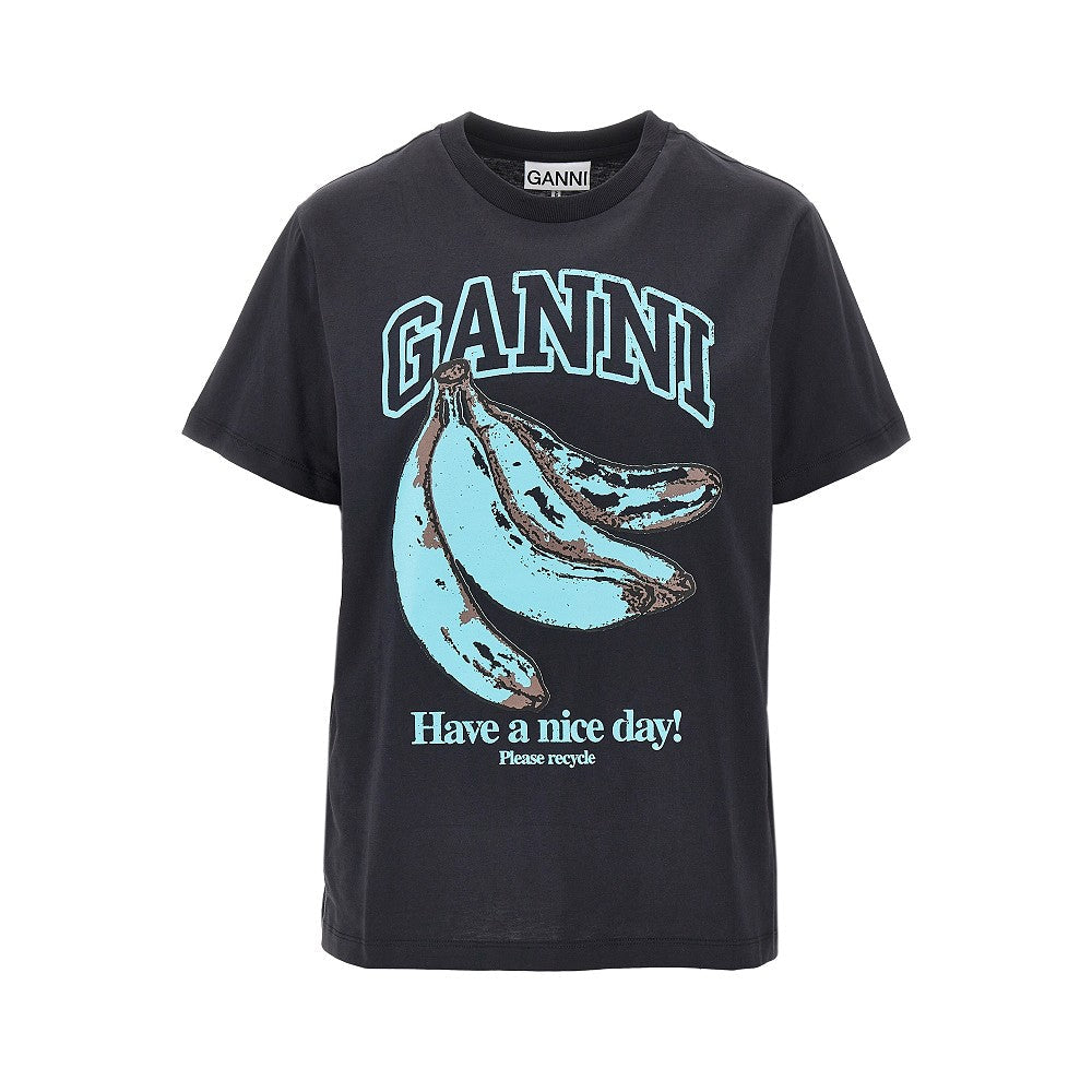 GANNI XS jersey t-shirt with banana print