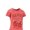jersey t-shirt with cherry print
