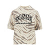 knitted top with zebra-striped motif
