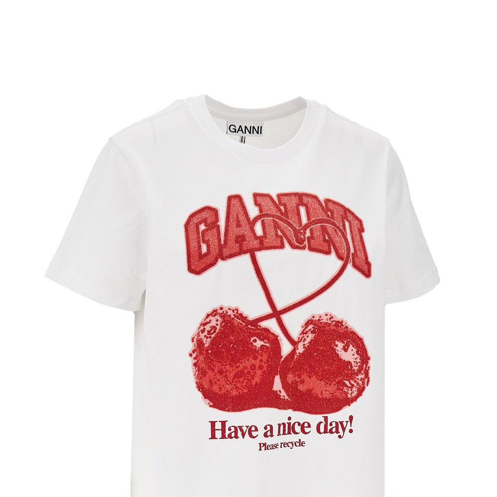 cotton t-shirt with cherry print