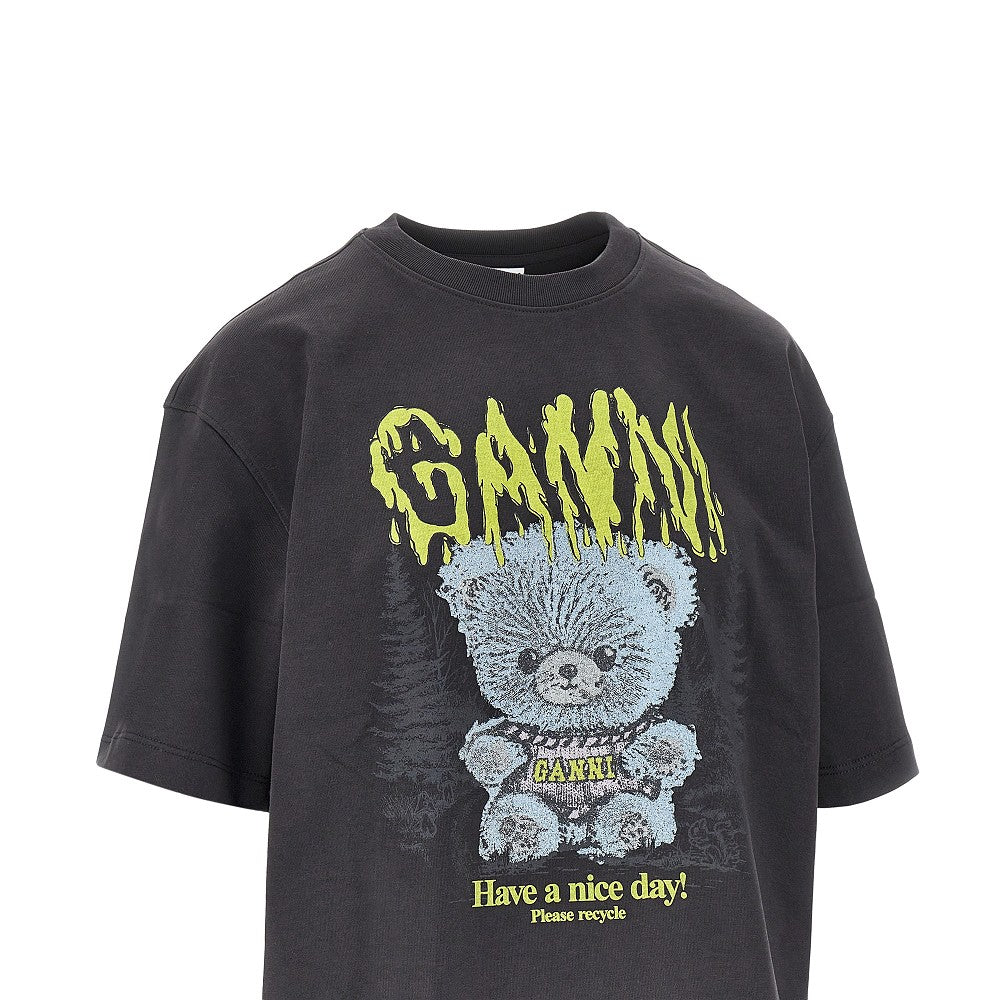forest teddy print relaxed fit t-shirt