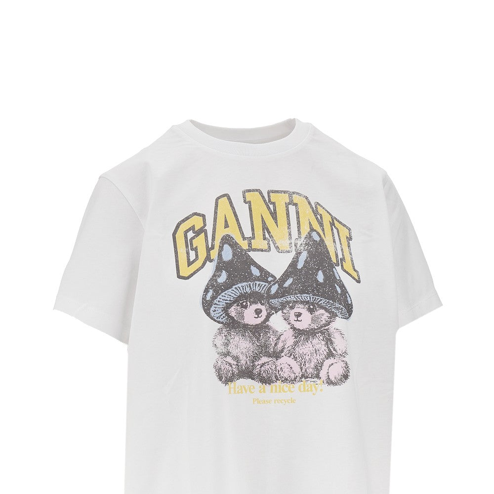 mushroom teddy print t-shirt