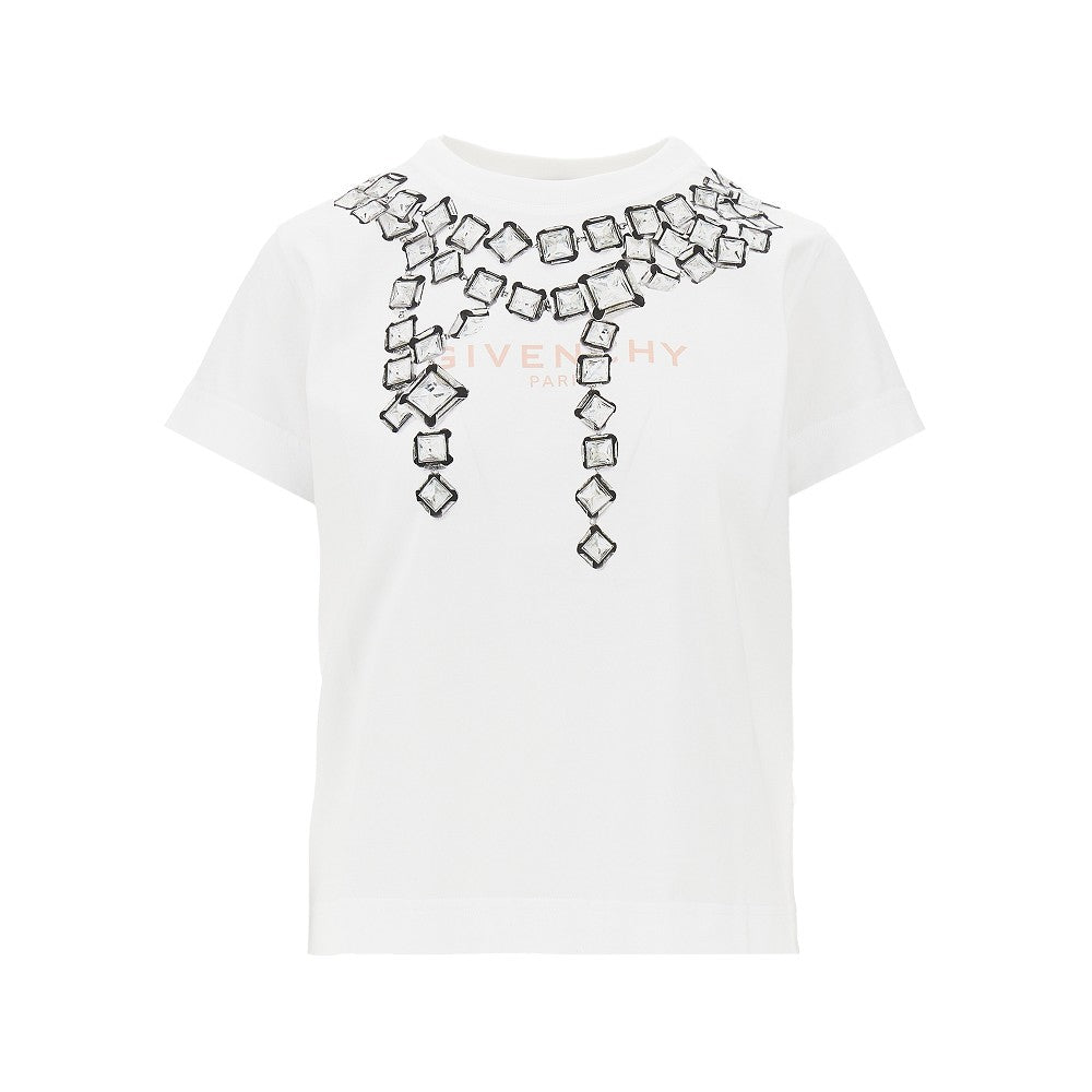 deconstructed crystals print t-shirt