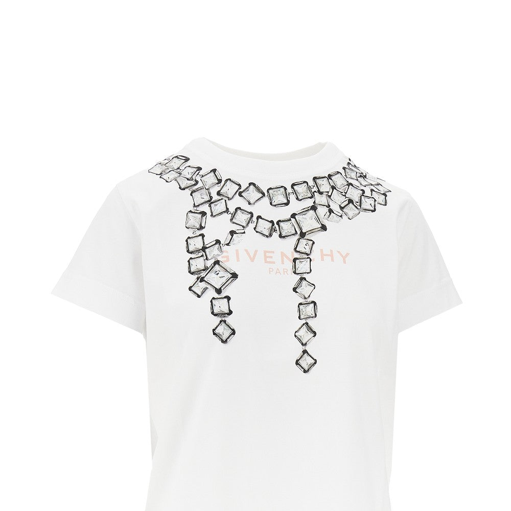 deconstructed crystals print t-shirt