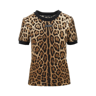 leopard-print jersey t-shirt