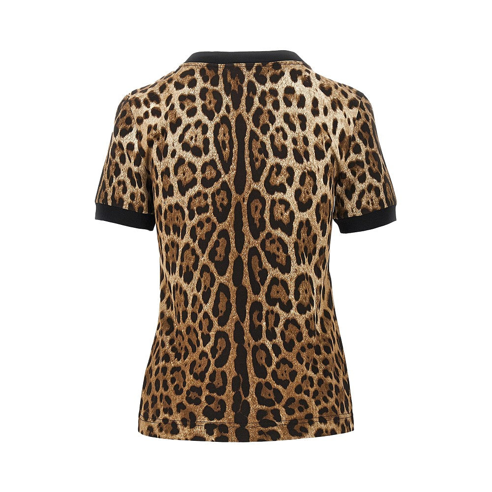 leopard-print jersey t-shirt