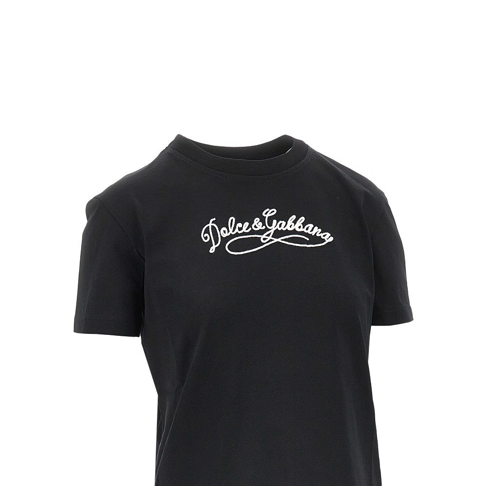 DOLCE&amp;GABBANA 38 logo embroidery t-shirt